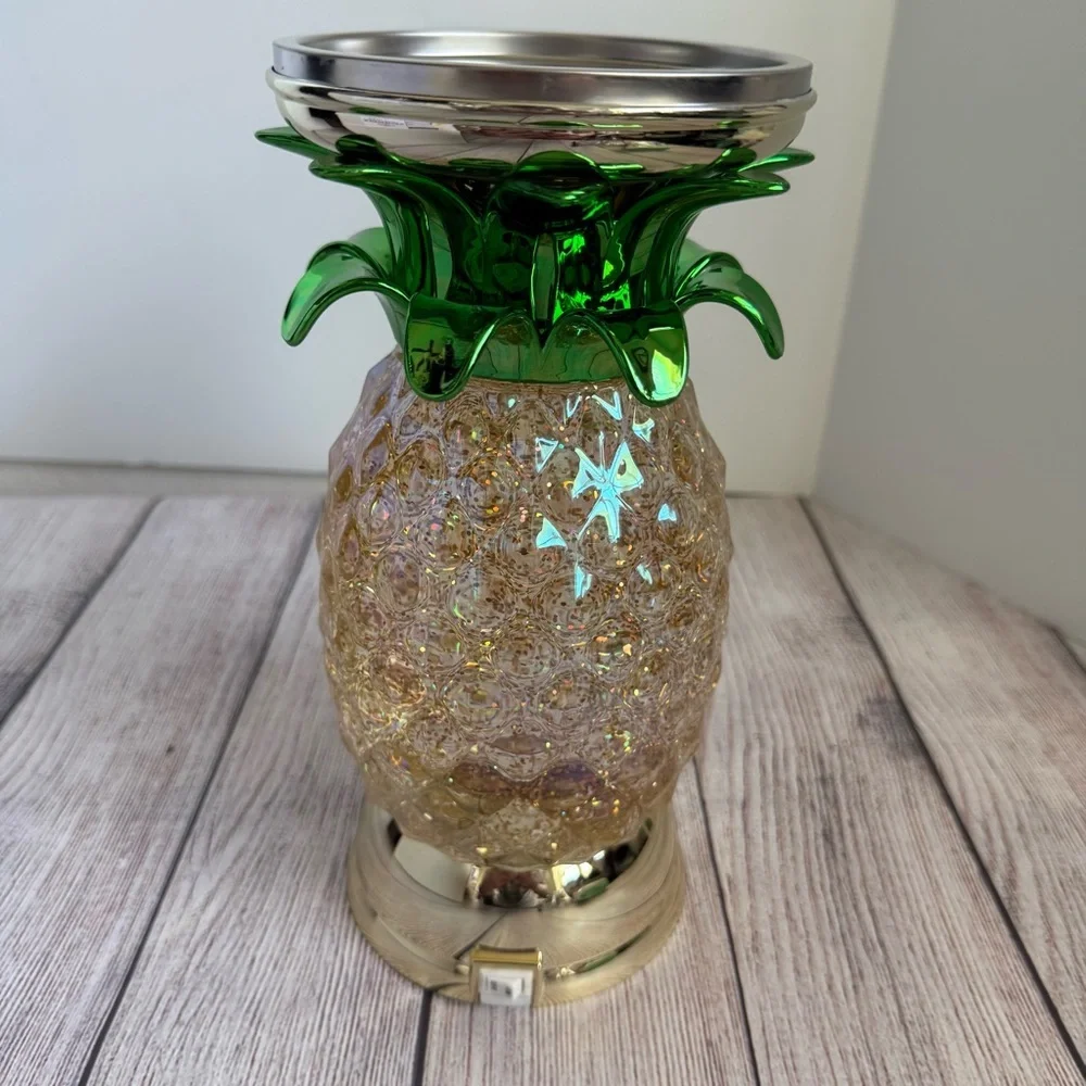 Bath & Body Works 3 Wick Candle Holder Pineapple Water Globe - Picture 3 of 7